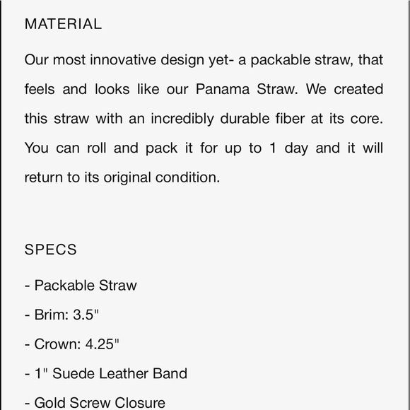 NWT!!! Janessa Lenoé Alexei packable straw hat- small - Picture 16 of 17